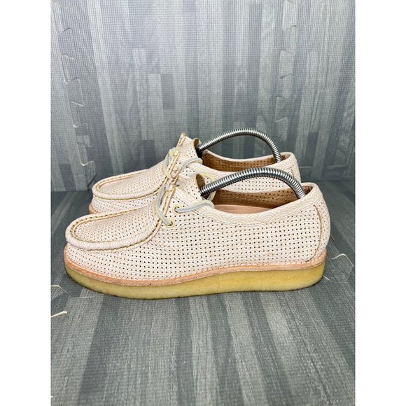 Wallabes Mens Size 7.5 Sperry Cloud Captains Wave Textured Tan main image 7